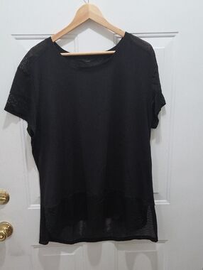 C9 by Champion Black Mesh Panel Short Sleeve Top XXL?